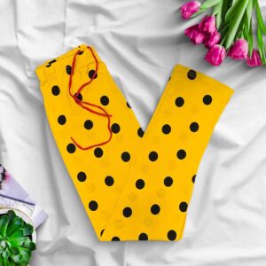 Yellow smiley printed comfortable casual trouser